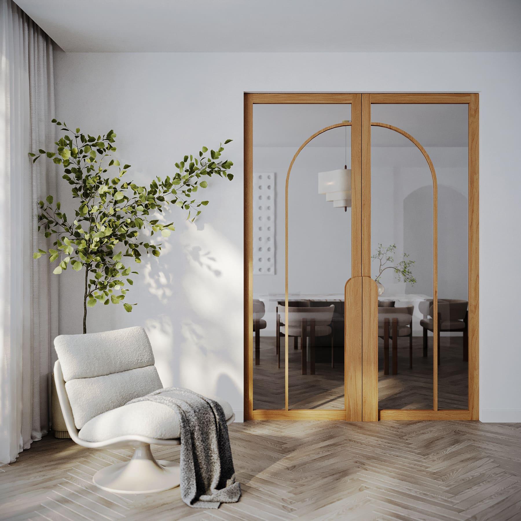 Houten deur met glas van Vida Doors