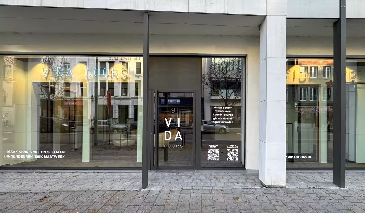 Showroom van Vida Doors in Kortrijk
