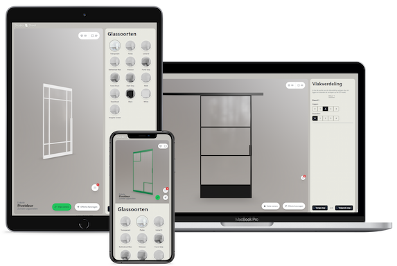 Maqueta del configurador 3D para el diseño de puertas de interior